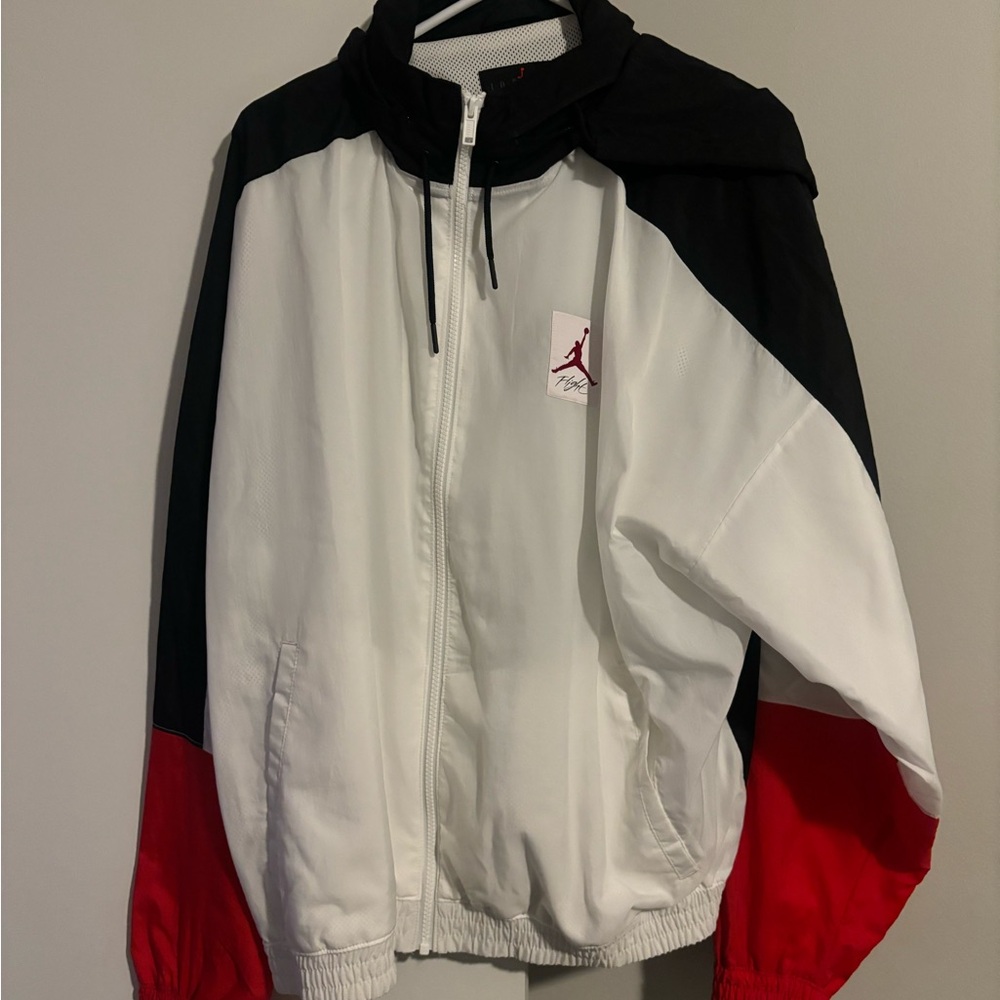 Jordan Windbreaker Jacket - Black, White, Red